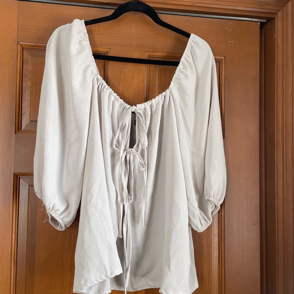 Boohoo Tie Front Top